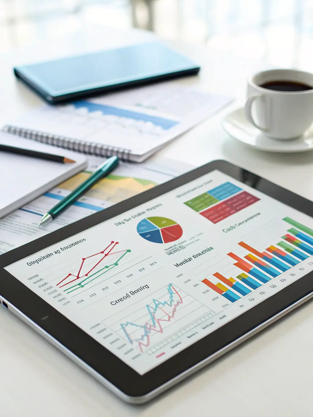 A clear and concise financial report displayed on a tablet, showing key performance indicators and investment returns.